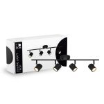 D'Lite Plafonnier Trop Métal Sablonneux Noir| Convient Pour 4x GU10