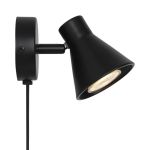 Nordlux Eik Applique Murale Métal Noir | Convient pour 1x GU10