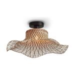 Good&Mojo Plafonnier Ibiza Bambou Noir S | Convient pour 1x E27 