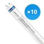 Lot 10x Philips Tube LED T8 MASTER (HF) High Output 14W 2100lm - 840 Blanc Froid | 120cm - Dimmable - Équivalent 36W