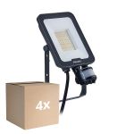 Lot 4x Philips Projecteur LED Ledinaire BVP167 30W 3600lm 110D - 830-840-865 CCT | IP65 - Détecteur de Mouvement et de Lumière - Symétrique