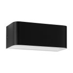 Eglo Applique Murale Sania 4 Aluminium Noir Blanc 10W 1300lm - 830 Blanc Chaud | IP20 