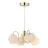 Nordlux Franca Suspension Luminaire 4-Spot Métal et Verre Laiton | Convient pour 4x E14