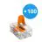 Lot 100x Wago 221-412 Connecteur Compact | 2 Câble connexion - Connecteur filaire