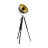 Eglo Lampadaires Salon Covaleda Bois Acier Noir Dorée | IP20 - Convient pour 1x E27 