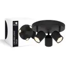 D'Lite Plafonnier Trop Métal Sablonneux Noir | Convient Pour 3x GU10