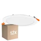 Lot 12x Osram Downlight LED Recess Slim Blanc 22W 2000lm 110D - 840 Blanc Froid| Diamètre 120mm - IP20