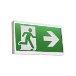 Ansell LED Muurmontage Nooduitgang bord EndLED Wit 2.5W 18lm - 860 Daglicht | Testknop