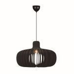 Nordlux Hazo 65 Pendelarmatuur Hout Zwart | Geschikt voor 1x E27