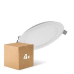 Voordeelpak 4x Ledvance LED Downlight Slim Rond DN155 12W 1020lm 120D - 840 Koel Wit | 169mm 