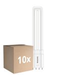 Voordeelpak 10x Philips CorePro PL-L LED Lamp HF 8W - 840 Koel Wit | 4-Pin - Vervangt 18W