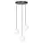 Emibig Hanglamp Royal Staal Zwart | Geschikt voor 3x E14 - Max 10W