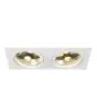 SLV New Tria 2 Spot Aluminium Wit | Geschikt voor 2x GU10 (AR111) 