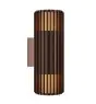 Nordlux Aludra Wandlamp Seaside Bruin Up & Down | Geschikt voor 2x E27