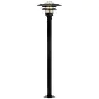 Nordlux Lønstrup 32 Sokkel Lamp Metaal en Glas Zwart | 320mm - IP44 - Geschikt voor E27