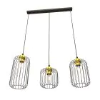 Emibig Hanglamp Vander Staal Zwart | Geschikt voor 3x E27 - Max 15W