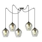 Emibig Hanglamp Level Staal Zwart | Geschikt voor 5x E27 - Max 15W