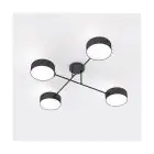 Emibig Plafondlamp Maga Staal Zwart | Geschikt voor 4x E14 - Max 10W