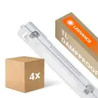Voordeelpak 4x Ledvance LED Waterdichte Montagebalk Vochtbestendig Behuizing Performance | Geschikt voor 1x120cm LED Buis