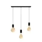 Calex XXL Goud Filament Complete Set - Including 3 XXL Lamps + Cordset Rechthoekig basis