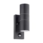 Eglo Wandlamp Riga 5 Staal Antraciet 2W 250lm - 830 Warm Wit | IP44 - Bewegingssensor