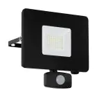 Eglo Wandlamp Faedo 3 Aluminium Zwart 31W 3400lm - 850 Koel Wit | IP65 - Bewegingssensor